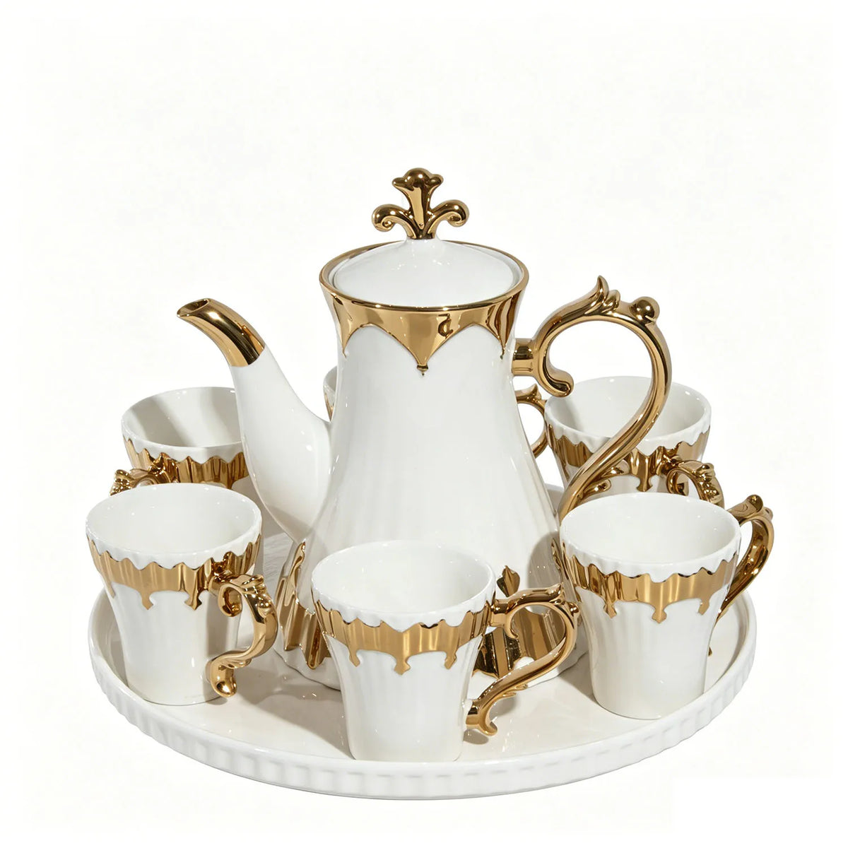 8-Piece Luxury Porcelain Tea Set