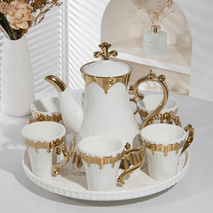 8-Piece Luxury Porcelain Tea Set