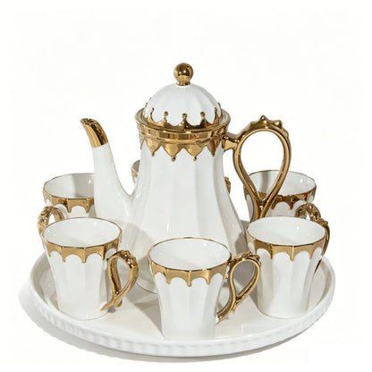 8-Piece Luxury Porcelain Tea Set