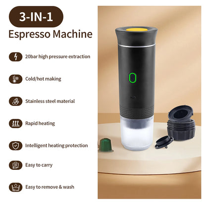 3-in-1 Wireless Portable Espresso Machine