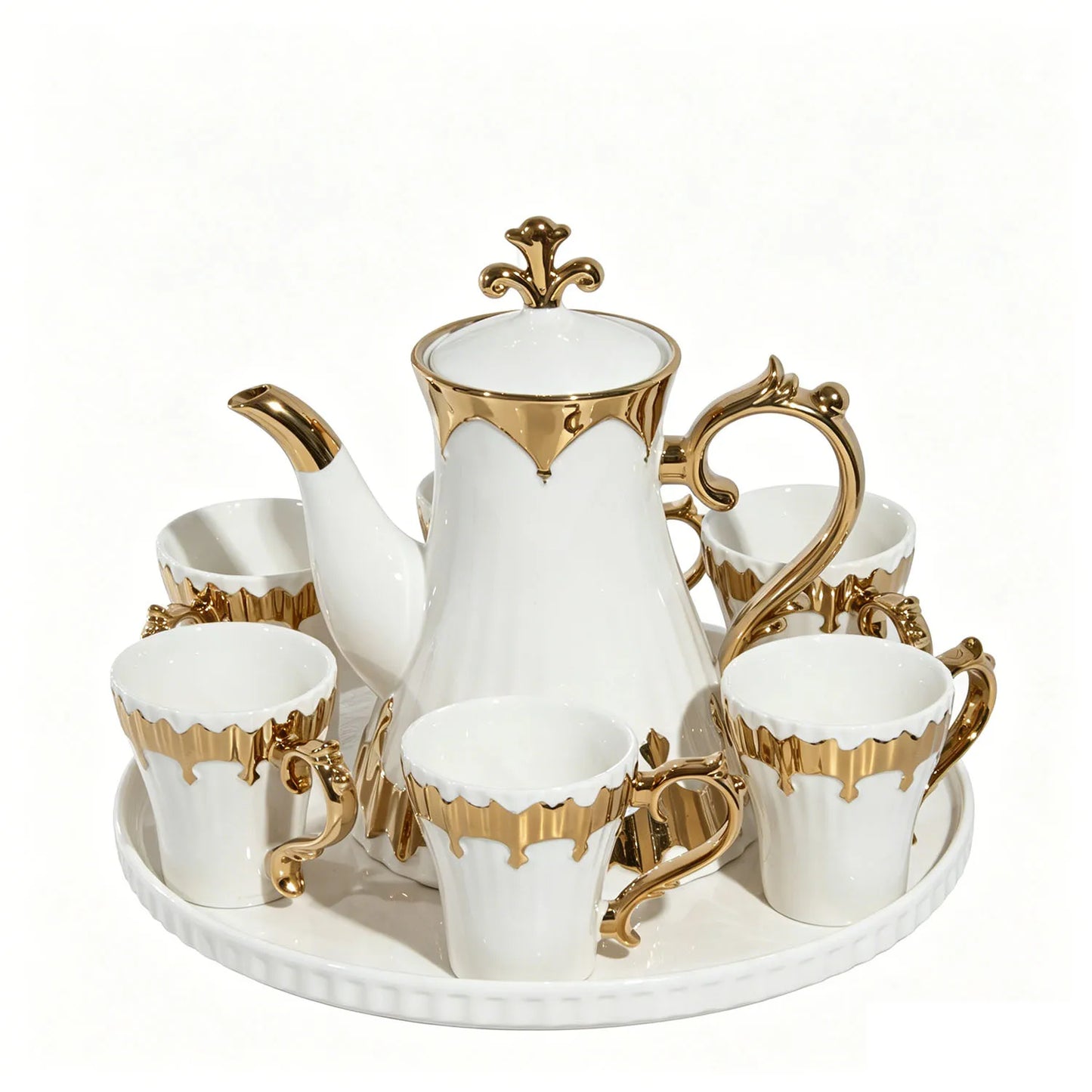 8-Piece Luxury Porcelain Tea Set