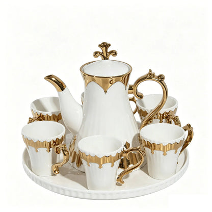 8-Piece Luxury Porcelain Tea Set