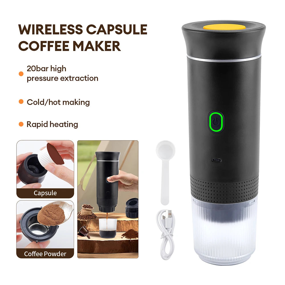 3-in-1 Wireless Portable Espresso Machine