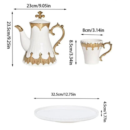 8-Piece Luxury Porcelain Tea Set