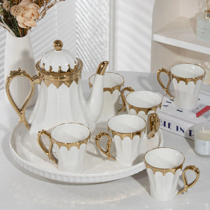 8-Piece Luxury Porcelain Tea Set