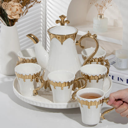 8-Piece Luxury Porcelain Tea Set